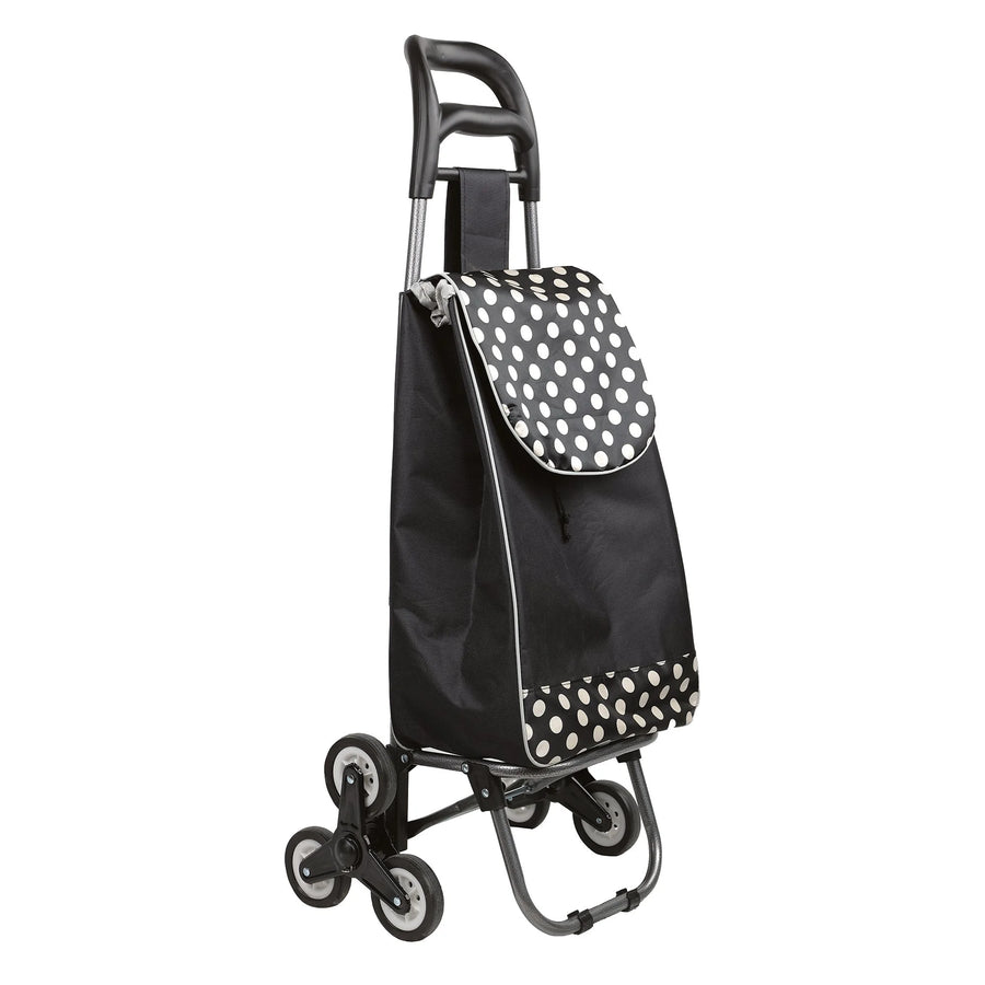 BIOS Living Black Polka Dot Rolling Shopping Carts, 3 Wheel - Restaurant Equipment and Smallwares - Canadian Distribution