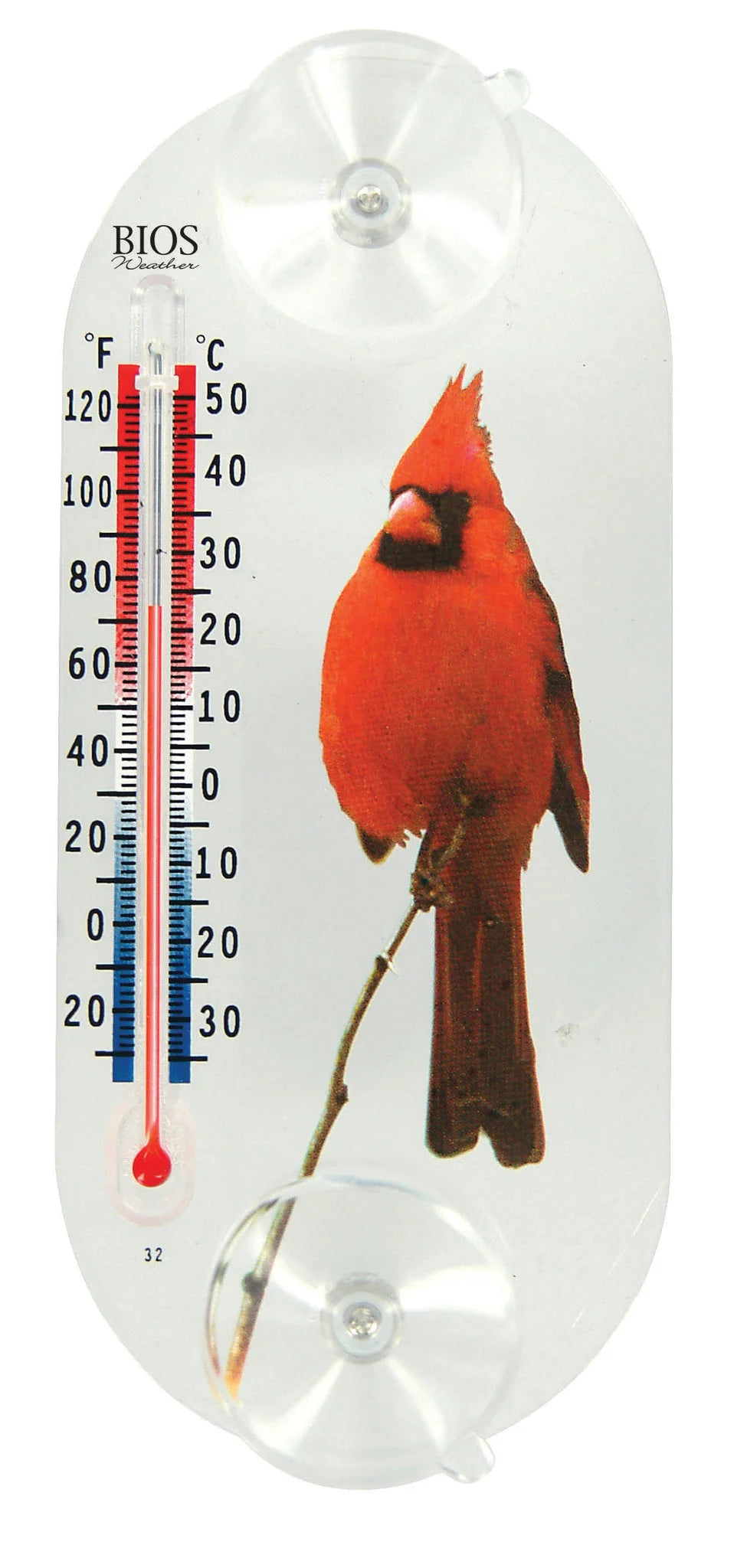 BIOS Weather Indoor & Outdoor Thermometers, Cardinal, With Suction Cup - Restaurant Equipment and Smallwares - Canadian Distribution