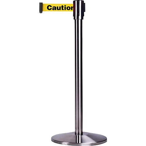 Zenith Stainless Steel Crowd Control Posts, With Yellow Cassette, Do Not Enter - Restaurant Equipment and Smallwares - Canadian Distribution