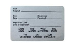 Gordon Choice Food Rotation Labels, 2 X 3In, Dissolvable, Bilingual - Restaurant Equipment and Smallwares - Canadian Distribution