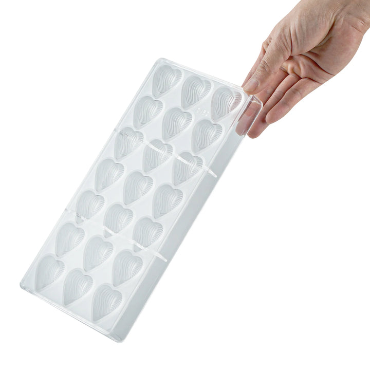 Restaurantware Pastry Tek 21-Compartment Thread Heart Candy & Chocolate Molds, Polycarbonate - Restaurant Equipment and Smallwares - Canadian Distribution