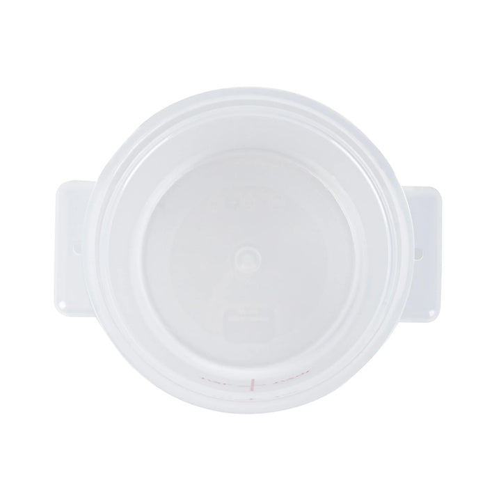 Restaurantware Met Lux 1 Quart Round Food Storage Containers, Translucent, 5 x 5 x 5 Inch, with Red Volume Markers - Restaurant Equipment and Smallwares - Canadian Distribution