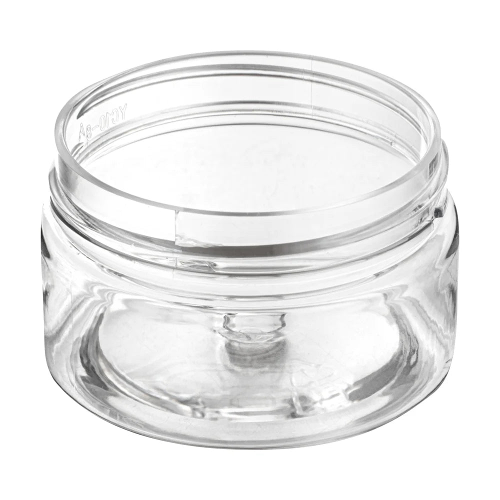 Restaurantware RW Base 1oz Clear Plastic Candy & Snack Jars, with Silver Aluminum Lid, 2 x 2 x 1.25In - Restaurant Equipment and Smallwares - Canadian Distribution