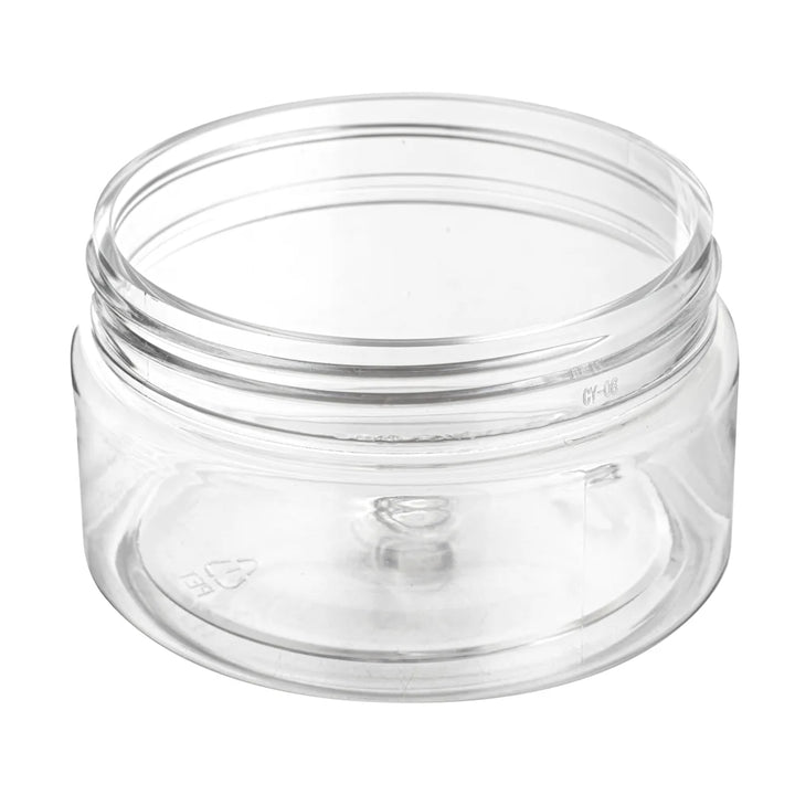 Restaurantware RW Base 4oz Clear Plastic Candy & Snack Jars, with Black Aluminum Lid, 2.75 x 2.75 x 1.5In - Restaurant Equipment and Smallwares - Canadian Distribution