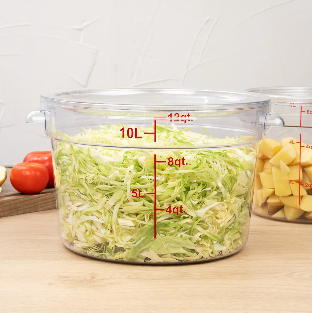 Restaurantware Met Lux Clear Plastic Round Lids, For 12/18/22 Quart Met Lux Food Containers - Restaurant Equipment and Smallwares - Canadian Distribution - Ships Free Within Canada on Orders Above CAD $199