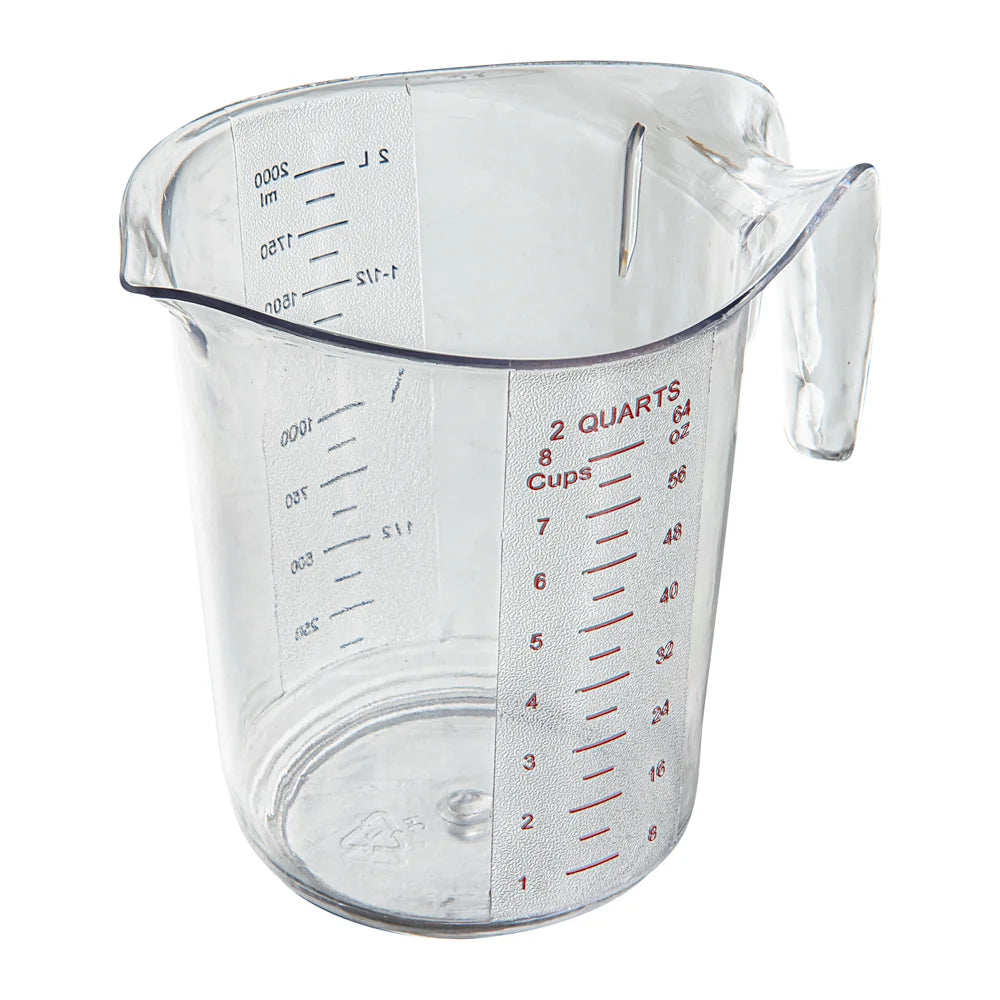Restaurantware 2 Quart Measuring Cups, Clear, Plastic - Restaurant Equipment and Smallwares - Canadian Distribution