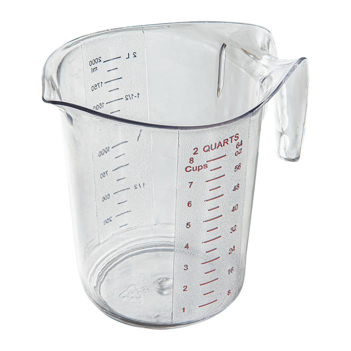 Restaurantware 2 Quart Measuring Cups, Clear, Plastic - Restaurant Equipment and Smallwares - Canadian Distribution