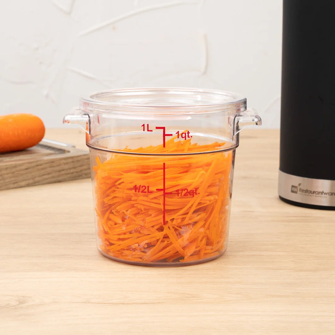 Restaurantware Met Lux Clear Plastic Round Lids, For 1 Quart Met Lux Food Containers - Restaurant Equipment and Smallwares - Canadian Distribution - Ships Free Within Canada on Orders Above CAD $199