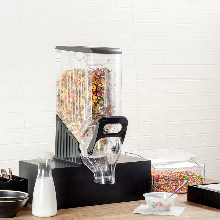 Restaurantware Met Lux 3.50 Gallon Cereal Dispensers, Plastic, 22.50 x 13 x 6 Inch, with Stand - 1 Unit/Case - Restaurant Equipment and Smallwares - Canadian Distribution - Ships Free Within Canada on Orders Above CAD $199