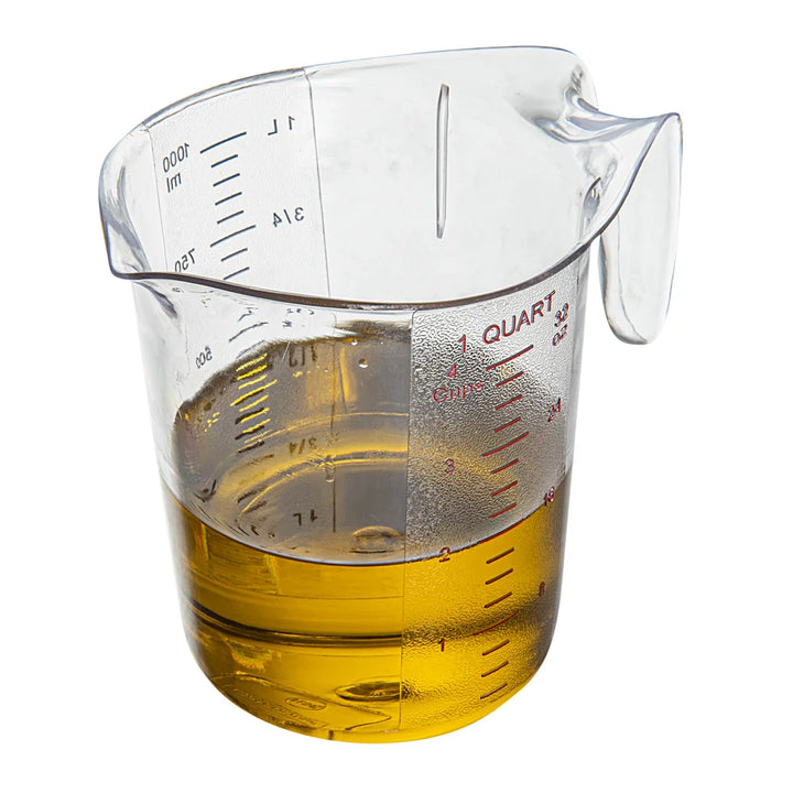 Restaurantware RW Base 1Qt Clear Plastic Measuring Cup, 6.50 x 4.75 x 6In - Restaurant Equipment and Smallwares - Canadian Distribution