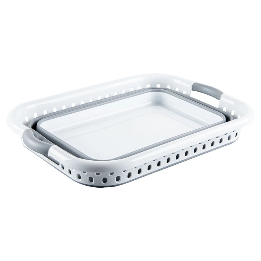 Restaurantware Rw Base Gray Plastic Collapsible Storage Containers, 21X15.5X8.75In - Restaurant Equipment and Smallwares - Canadian Distribution