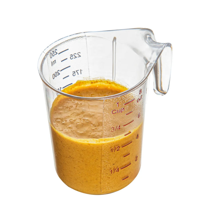 Restaurantware RW Base 1C Clear Plastic Measuring Cup, 3.75 x 3 x 3.75In - Restaurant Equipment and Smallwares - Canadian Distribution