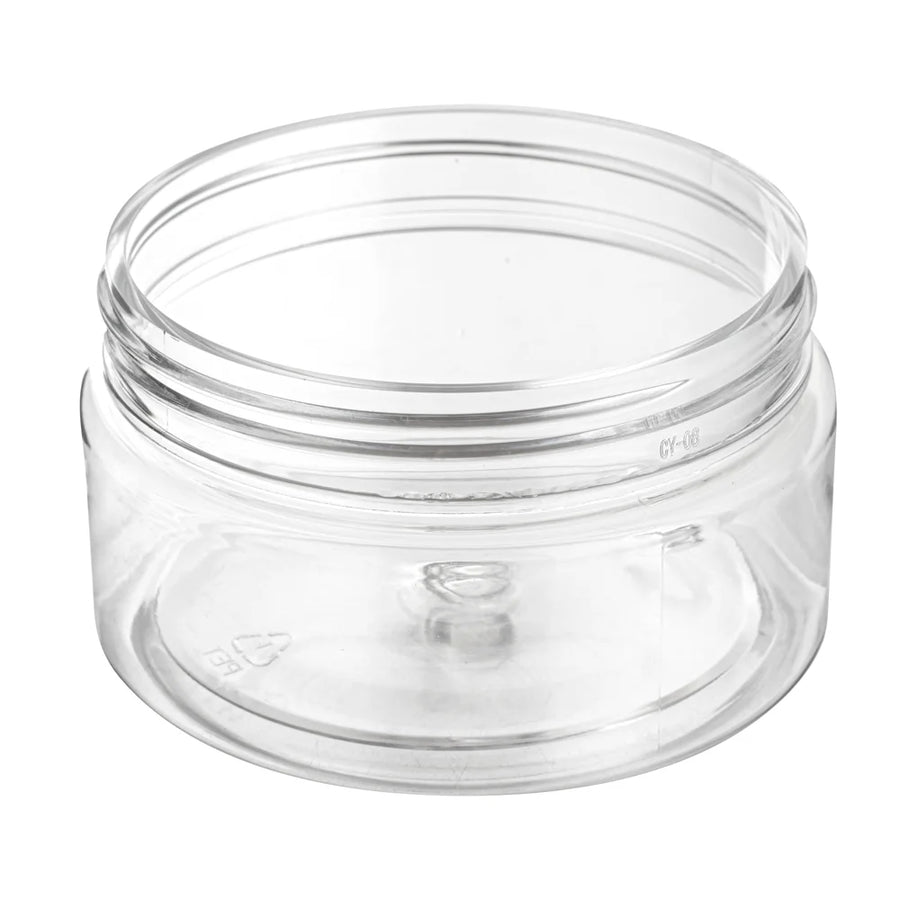Restaurantware RW Base 4oz Clear Plastic Candy & Snack Jars, with Black Plastic Lid, 2.75 x 2.75 x 1.5In - Restaurant Equipment and Smallwares - Canadian Distribution