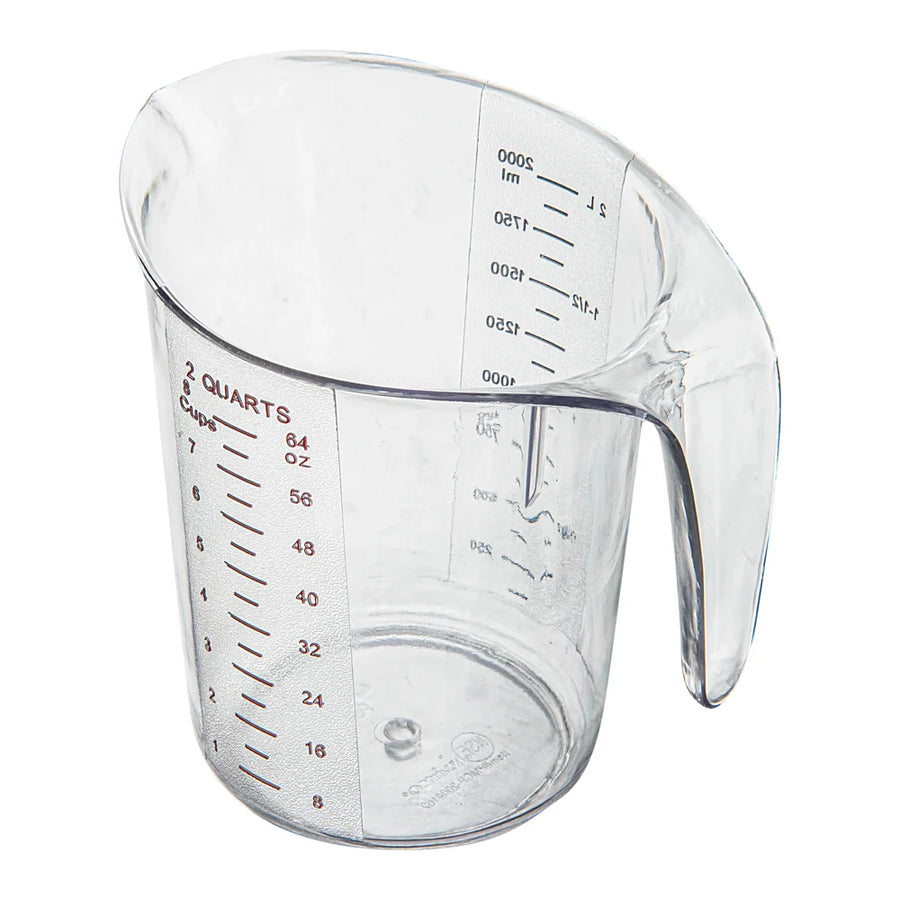 Restaurantware RW Base 2Qt Clear Plastic Measuring Cup, 7.75 x 6 x 7.50In - Restaurant Equipment and Smallwares - Canadian Distribution