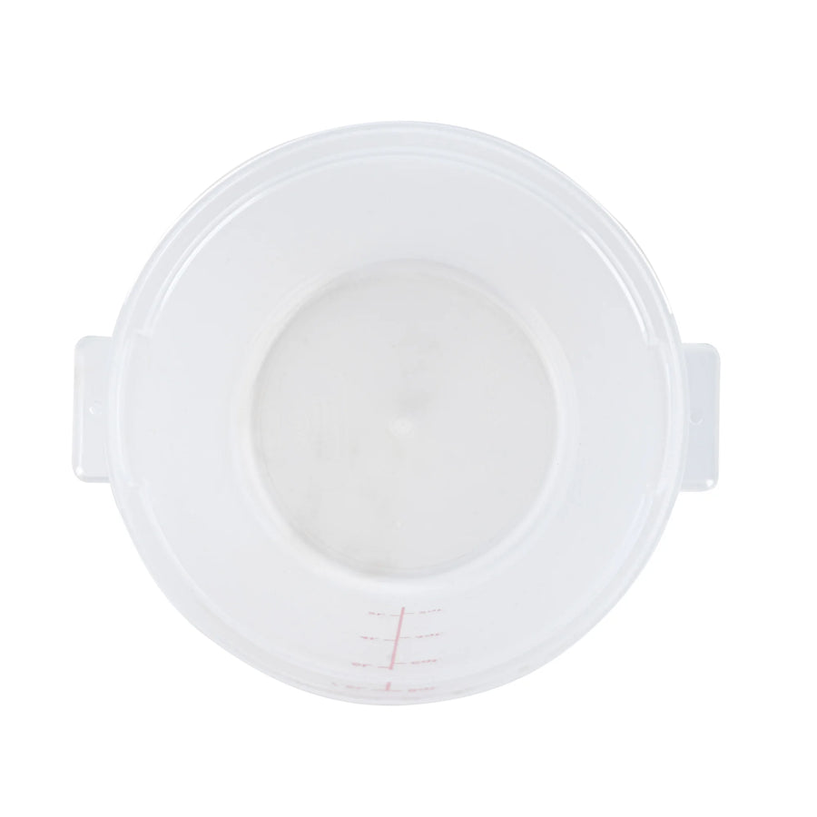 Restaurantware Met Lux 8 Quart Round Food Storage Containers, Translucent, 8.75 x 8.75 x 10.75 Inch, with Red Volume Markers - Restaurant Equipment and Smallwares - Canadian Distribution
