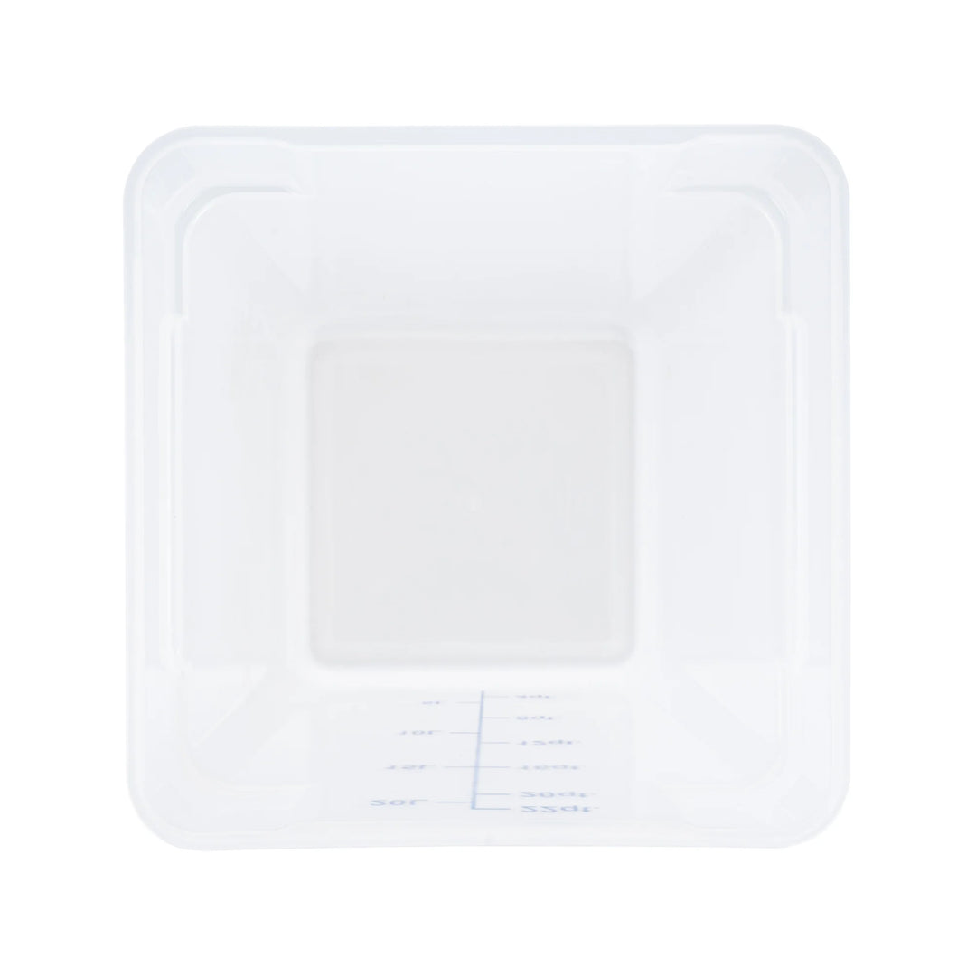 Restaurantware Met Lux 22 Quart Square Food Storage Containers, Translucent, 11 x 11 x 15.50 Inch, with Blue Volume Markers - Restaurant Equipment and Smallwares - Canadian Distribution