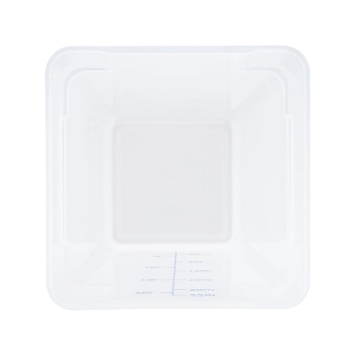 Restaurantware Met Lux 22 Quart Square Food Storage Containers, Translucent, 11 x 11 x 15.50 Inch, with Blue Volume Markers - Restaurant Equipment and Smallwares - Canadian Distribution