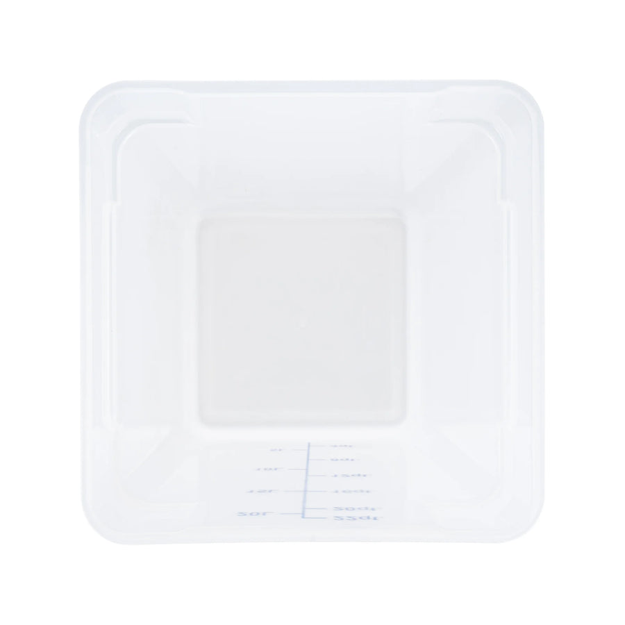 Restaurantware Met Lux 22 Quart Square Food Storage Containers, Translucent, 11 x 11 x 15.50 Inch, with Blue Volume Markers - Restaurant Equipment and Smallwares - Canadian Distribution