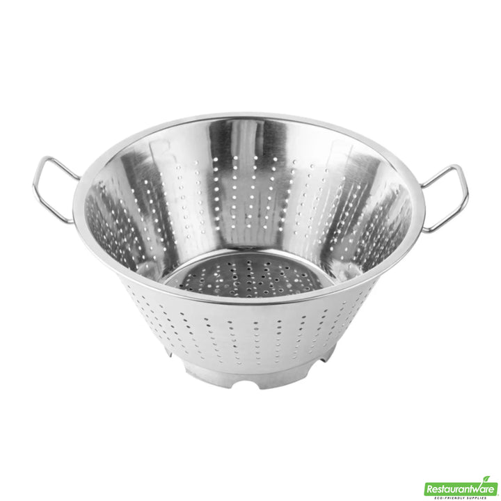 Restaurantware Met Lux European-Style 14 Inch Stainless Steel Colander - Restaurant Equipment and Smallwares - Canadian Distribution