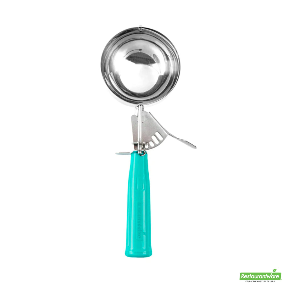 Restaurantware Met Lux #5 Scoops, Stainless Steel, with Teal Handle, 6oz - Restaurant Equipment and Smallwares - Canadian Distribution