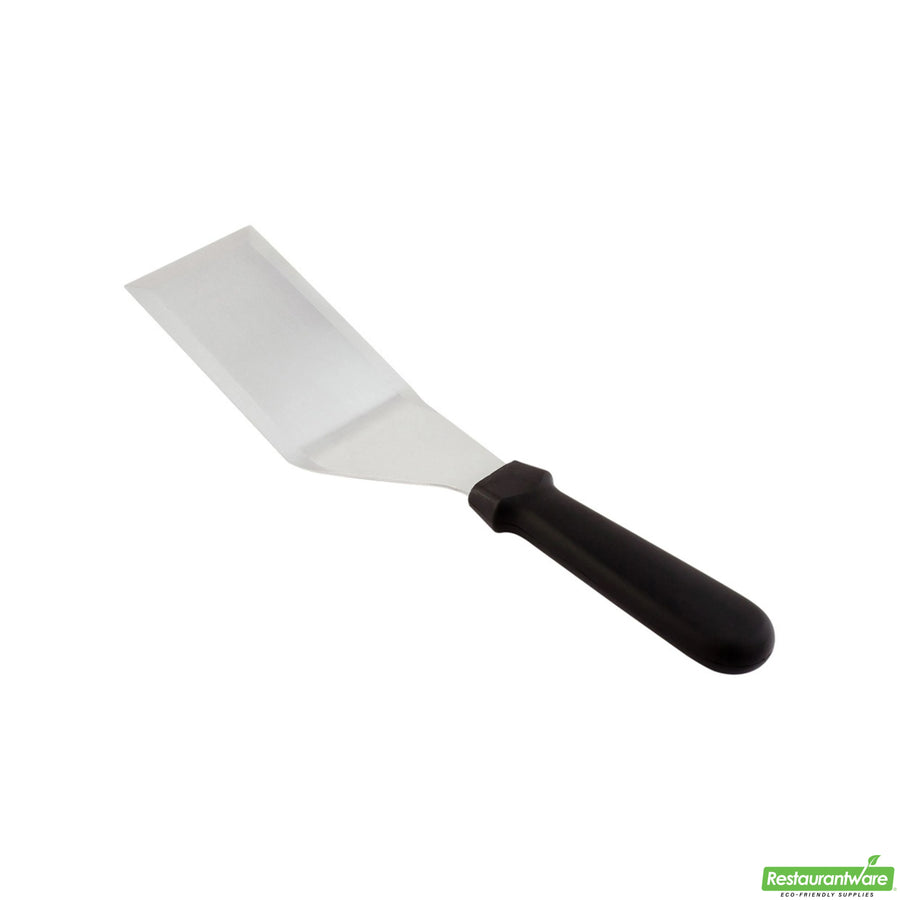 Restaurantware Met Lux 5In Stainless Steel Griddle Scraper, With Black Plastic Handle - Restaurant Equipment and Smallwares - Canadian Distribution