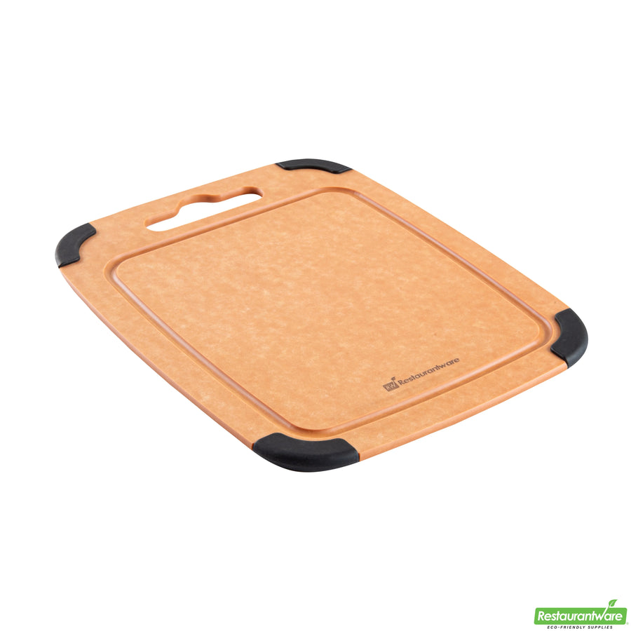 Restaurantware Nature Tek Wood Cutting Board, 11.75X9.25In, With Juice Groove & Handle - Restaurant Equipment and Smallwares - Canadian Distribution