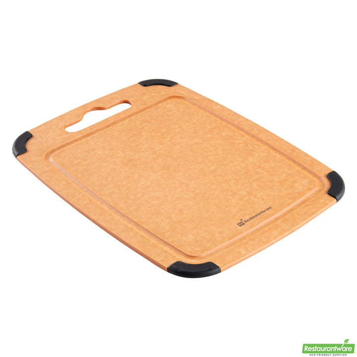 Restaurantware Nature Tek Wood Cutting Board, 14.5X10.75In, With Juice Groove & Handle - Restaurant Equipment and Smallwares - Canadian Distribution