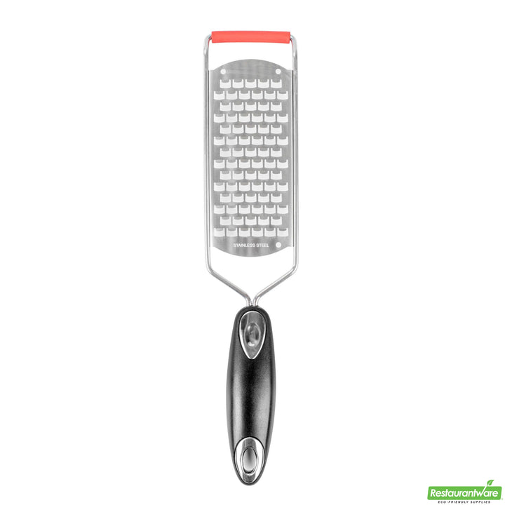 Restaurantware Met Lux 12In Stainless Steel Coarse Cheese Grater, With Black Plastic Handle - Restaurant Equipment and Smallwares - Canadian Distribution