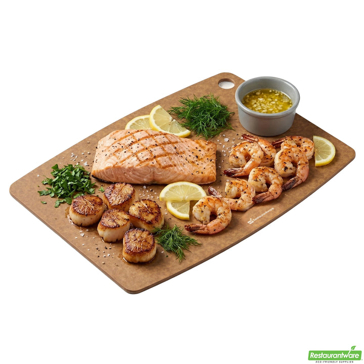 Restaurantware Nature Tek Brown Wood Fiber Cutting Board, 17.25X12.75In - Restaurant Equipment and Smallwares - Canadian Distribution - Ships Free Within Canada on Orders Above CAD $199