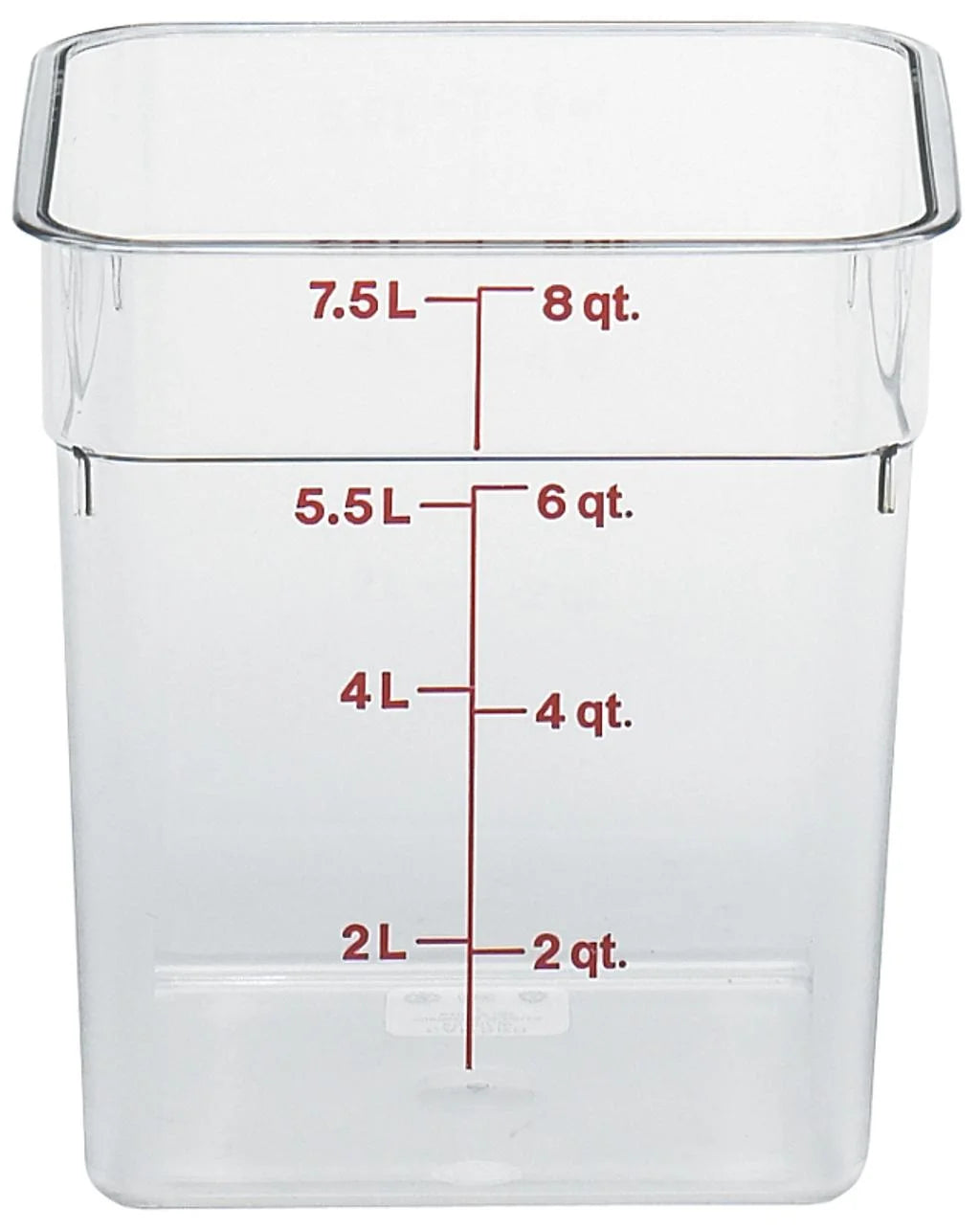 Cambro 8Qt Square Clear Camwear Food Storage Container - Restaurant Equipment and Smallwares - Canadian Distribution