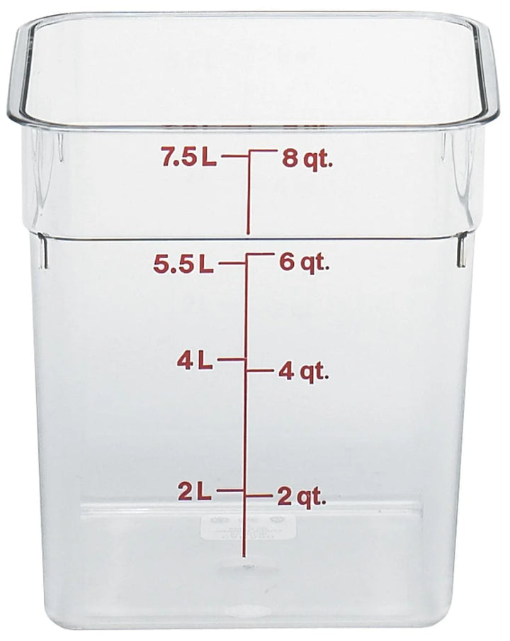 Cambro 8Qt Square Clear Camwear Food Storage Container - Restaurant Equipment and Smallwares - Canadian Distribution