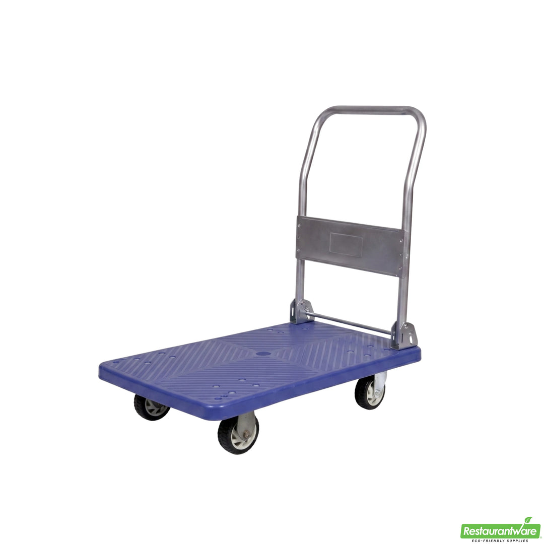 Restaurantware Rw Clean Folding Clean Blue Plastic Platform Cart, 31.5X21X32.75In, 660Lb Capacity - Restaurant Equipment and Smallwares - Canadian Distribution