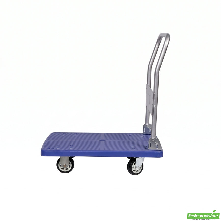 Restaurantware Rw Clean Blue Plastic Folding Platform Cart, 39.5X23.5X38.5In, 660Lb Capacity - Restaurant Equipment and Smallwares - Canadian Distribution