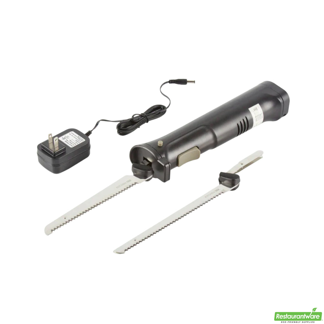 Restaurantware Kitchen Tek Cordless Electric Knife Set, Lithium Ion Battery, 100-240 Volt - Restaurant Equipment and Smallwares - Canadian Distribution