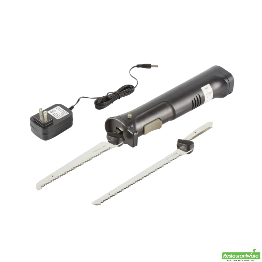 Restaurantware Kitchen Tek Cordless Electric Knife Set, Lithium Ion Battery, 100-240 Volt - Restaurant Equipment and Smallwares - Canadian Distribution