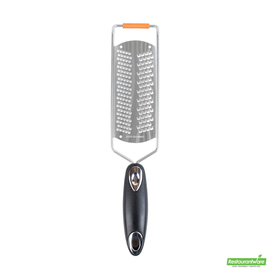 Restaurantware Met Lux 12In Stainless Steel Fine Cheese Grater, With Black Plastic Handle - Restaurant Equipment and Smallwares - Canadian Distribution