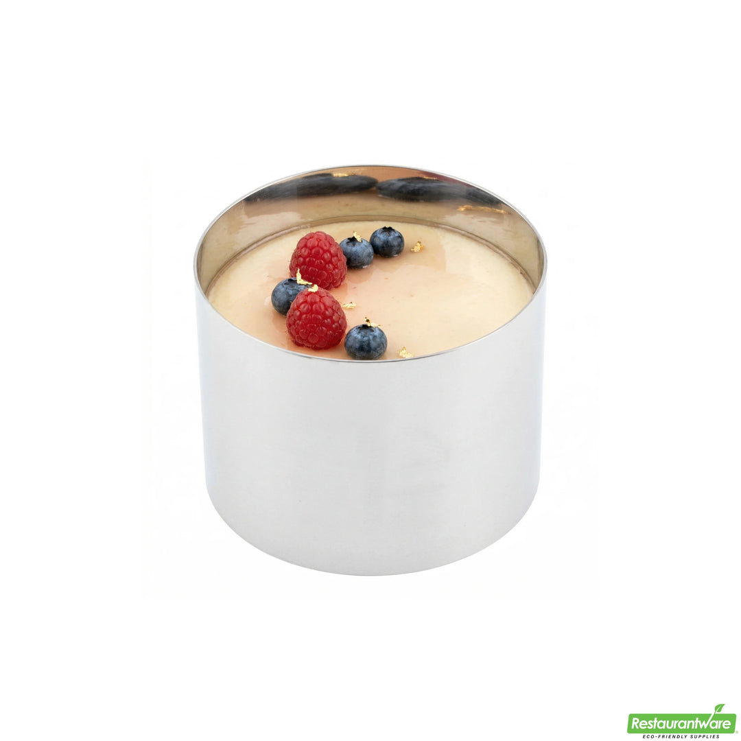 Restaurantware Stainless Steel Round Pastry Ring Mold, 3X2.38In - Restaurant Equipment and Smallwares - Canadian Distribution - Ships Free Within Canada on Orders Above CAD $199