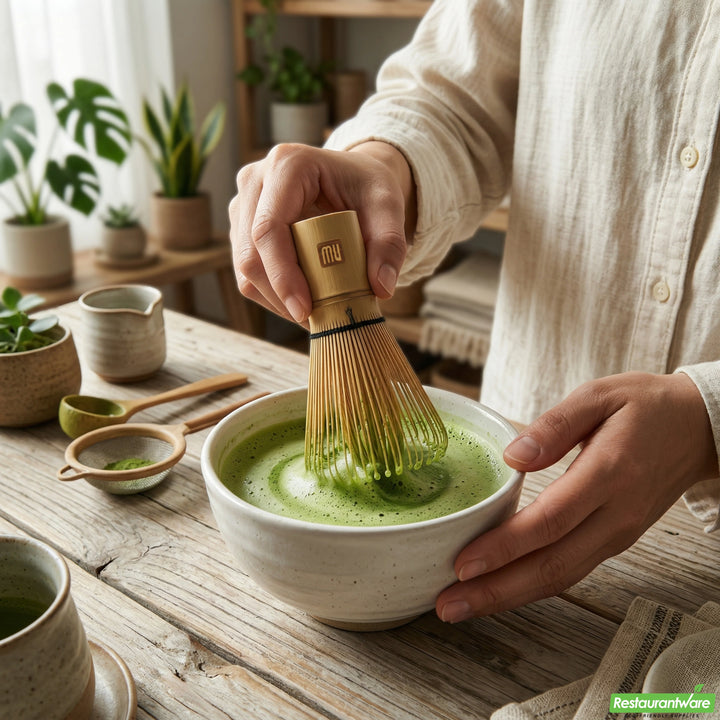 Restaurantware Dojo 4.1 Inch Bamboo Matcha Whisk - Restaurant Equipment and Smallwares - Canadian Distribution - Ships Free Within Canada on Orders Above CAD $199
