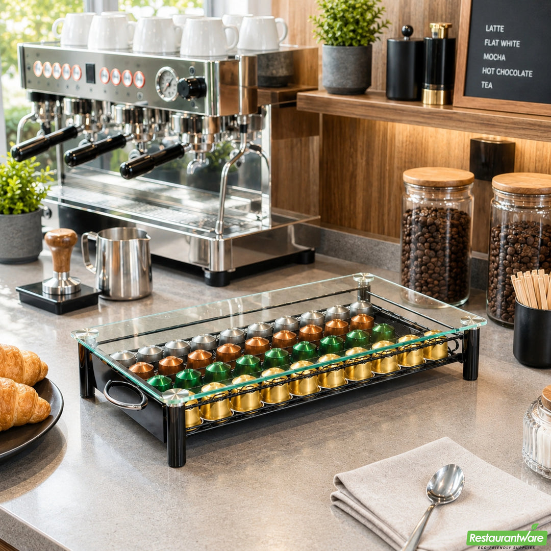 Restaurantware Coffee Capsule/Pod Storage Drawer, 40 Count Capacity, for Nespresso - Restaurant Equipment and Smallwares - Canadian Distribution - Ships Free Within Canada on Orders Above CAD $199