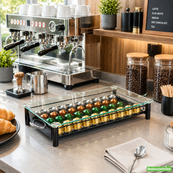 Restaurantware Coffee Capsule/Pod Storage Drawer, 40 Count Capacity, for Nespresso - Restaurant Equipment and Smallwares - Canadian Distribution - Ships Free Within Canada on Orders Above CAD $199
