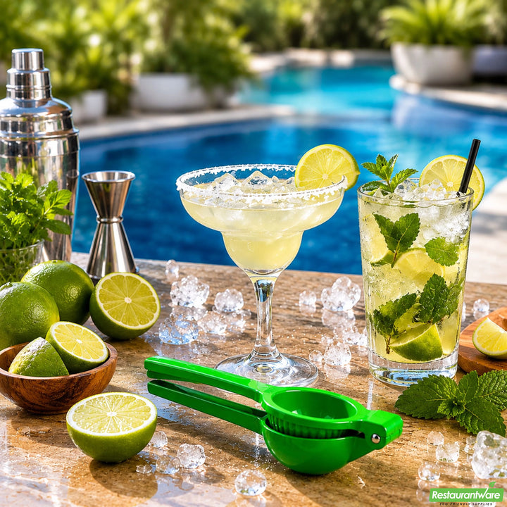 Restaurantware Met Lux Green Aluminum Lime Juicer - Restaurant Equipment and Smallwares - Canadian Distribution - Ships Free Within Canada on Orders Above CAD $199