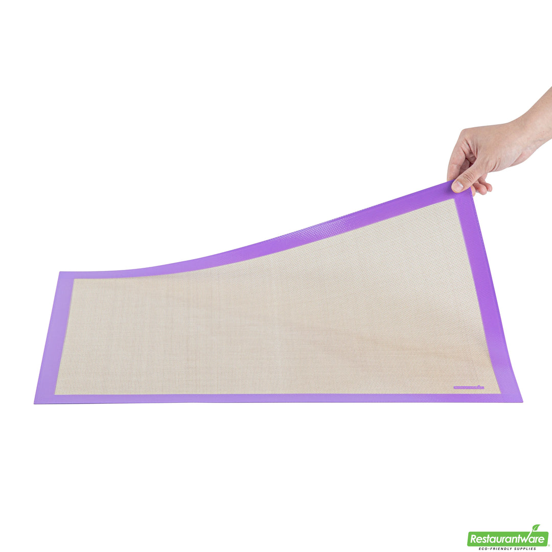 Restaurantware Full-Size Purple Silicone Baking Mat, 15.8 X 23.6 Inch, Allergen Safe, Colour Coded - Restaurant Equipment and Smallwares - Canadian Distribution - Ships Free Within Canada on Orders Above CAD $199
