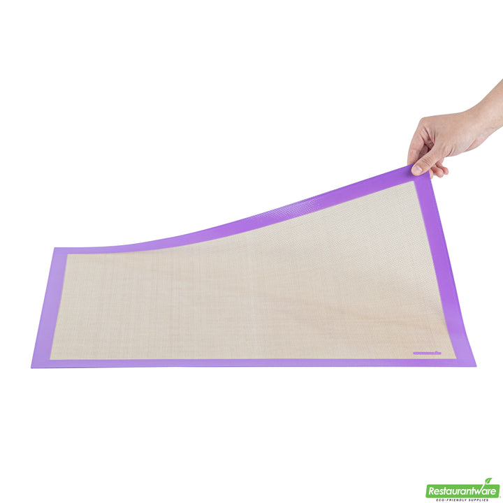 Restaurantware Full-Size Purple Silicone Baking Mat, 15.8 X 23.6 Inch, Allergen Safe, Colour Coded - Restaurant Equipment and Smallwares - Canadian Distribution - Ships Free Within Canada on Orders Above CAD $199