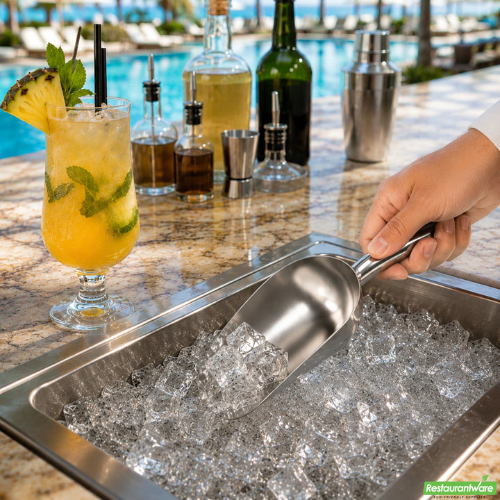 Restaurantware Met Lux 24 Ounce Aluminum Ice Scoop, Round Bottom - Restaurant Equipment and Smallwares - Canadian Distribution - Ships Free Within Canada on Orders Above CAD $199