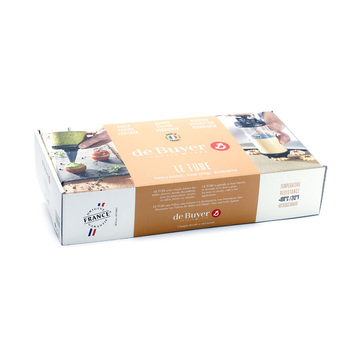 DE BUYER Le Tube Seringue à Pâtisserie avec Douilles et Disques à Biscuits - Distribution Canadienne - Livraison Gratuite au Canada pour les commandes de plus de 199 CAD
