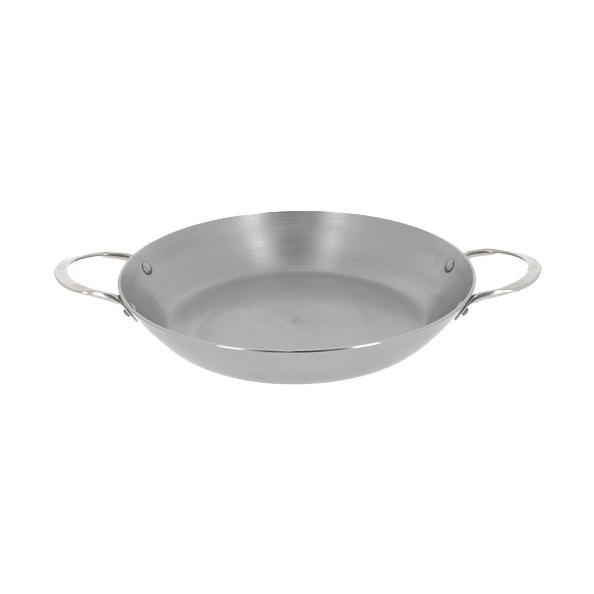 DE BUYER Mineral B Carbon Steel Paella Pan with 2 Riveted Handles, 12.5 in (32 cm) - Canadian Distribution - Ships Free Within Canada on Orders Above CAD $199