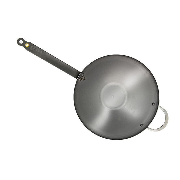 DE BUYER Mineral B Steel Wok with 2 Handles, 12.5"/32cm