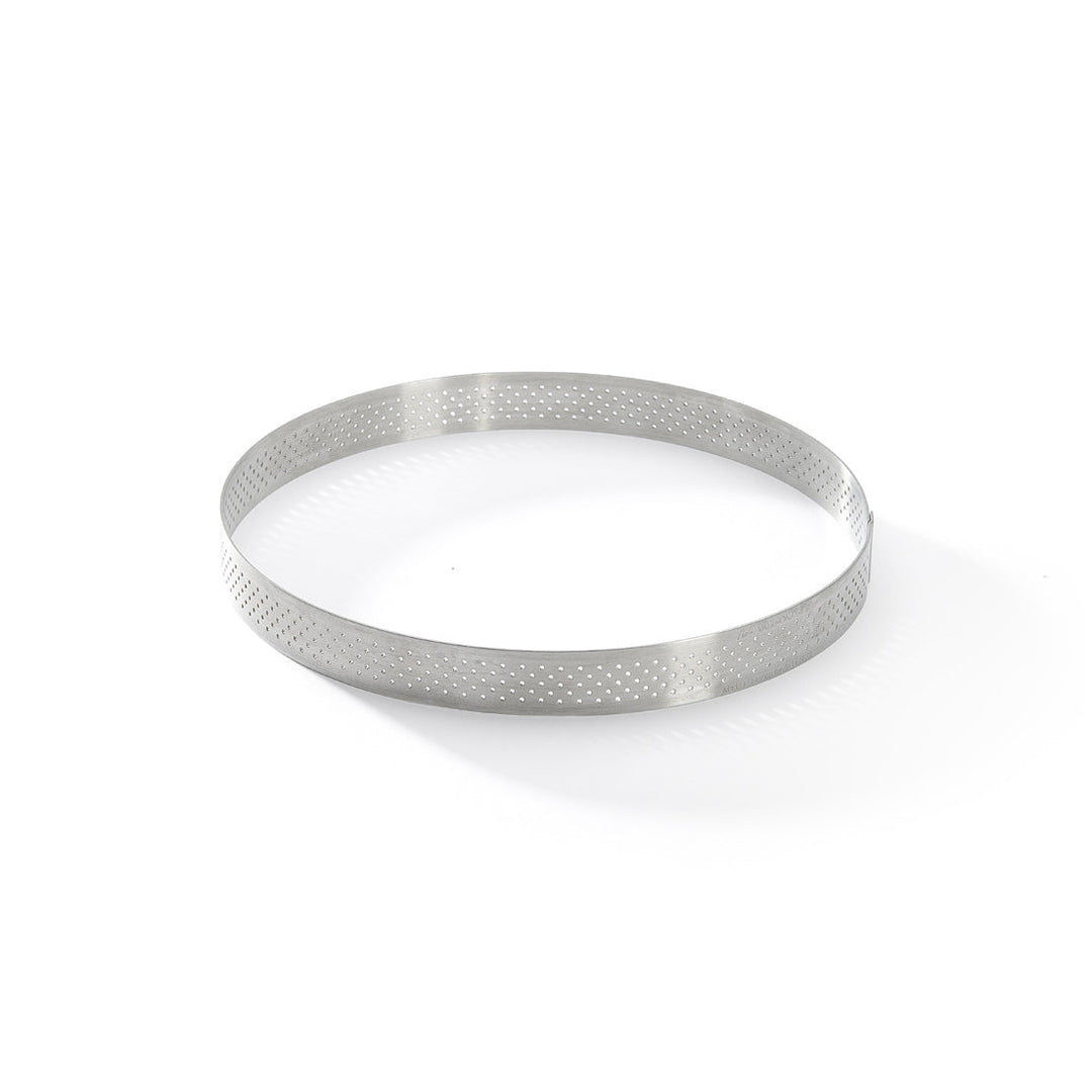 DE BUYER Stainless Steel Perforated Round Tart Ring, 7" - Canadian Distribution - Ships Free Within Canada on Orders Above CAD $199