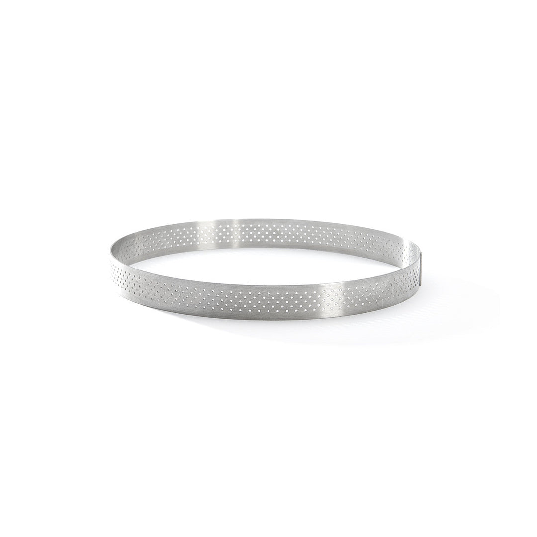 DE BUYER Stainless Steel Perforated Round Tart Ring, 7" - Canadian Distribution - Ships Free Within Canada on Orders Above CAD $199