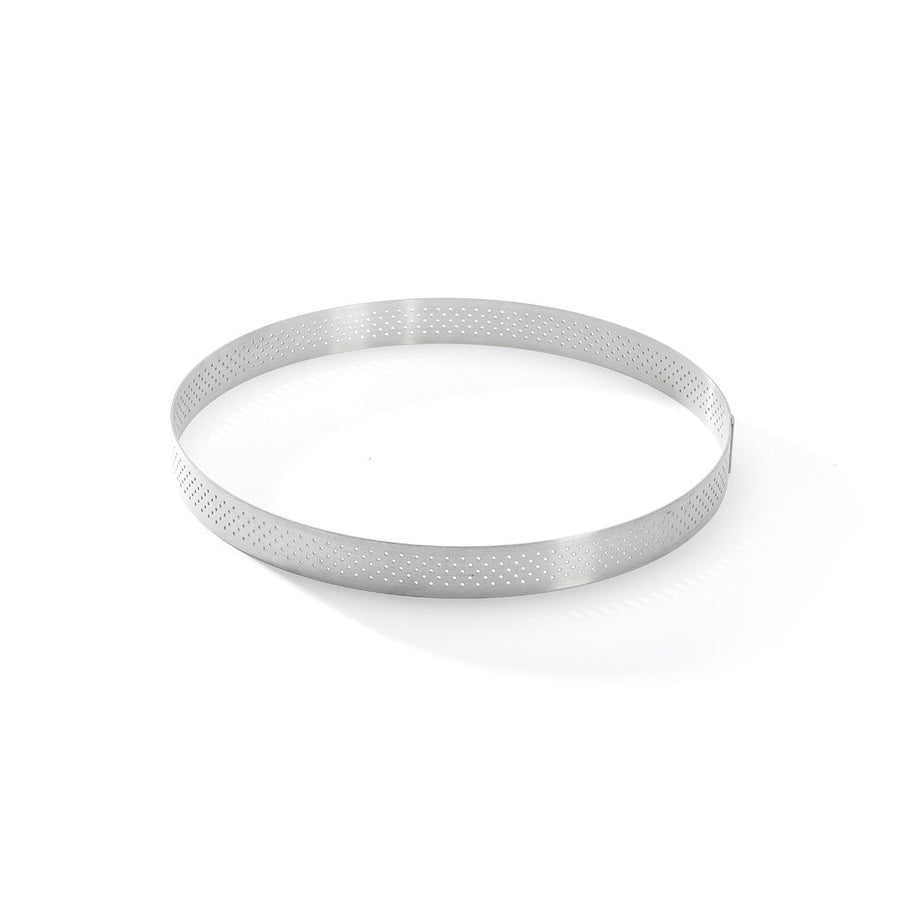DE BUYER Stainless Steel Perforated Round Tart Ring, 8" - Canadian Distribution - Ships Free Within Canada on Orders Above CAD $199
